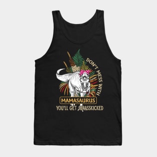 Vintage Don't Mess With Mamasaurus T Shirt Family Shirt Tank Top